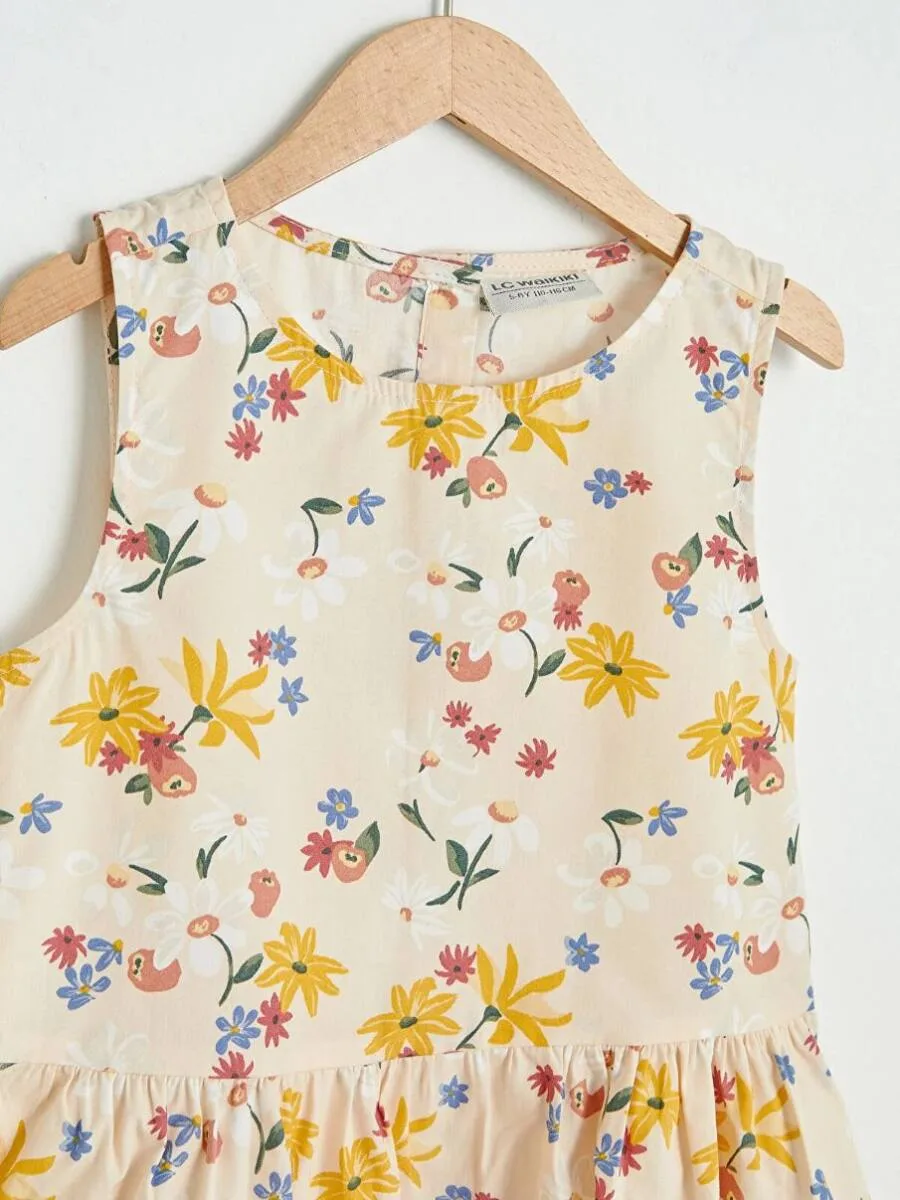 Robe en popeline à motifs enfant fille
