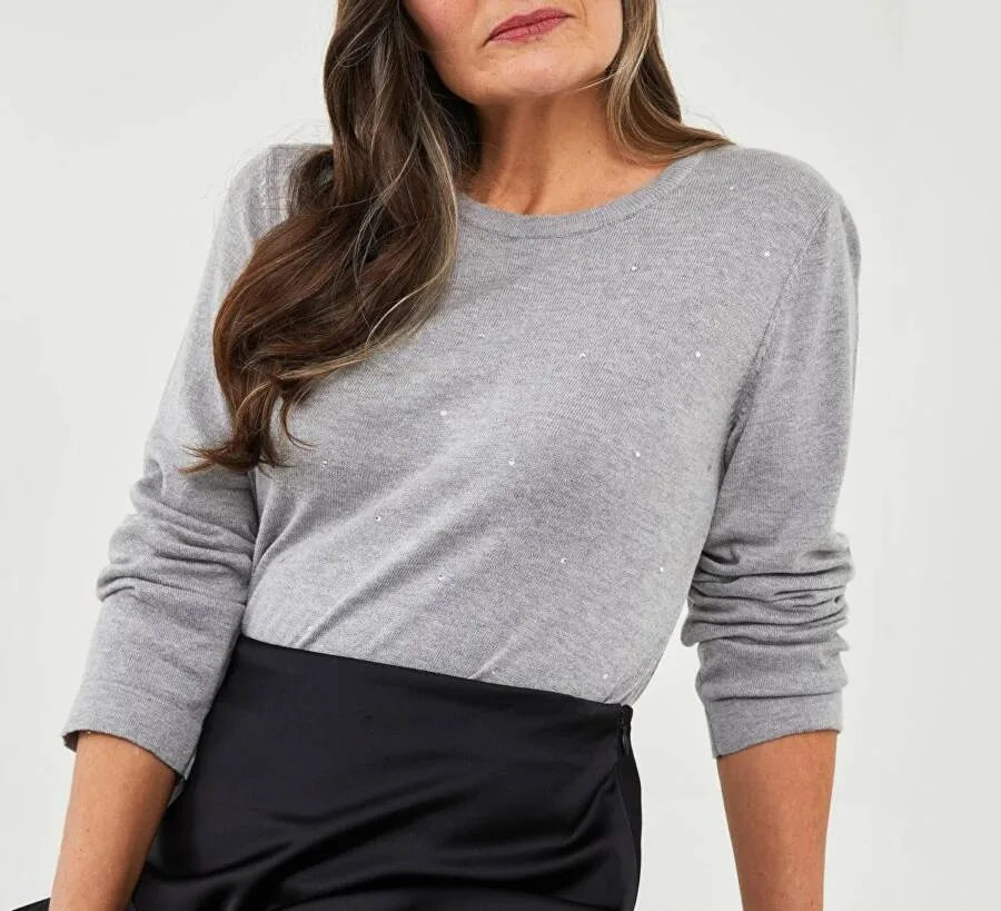 Pull gris pour femme