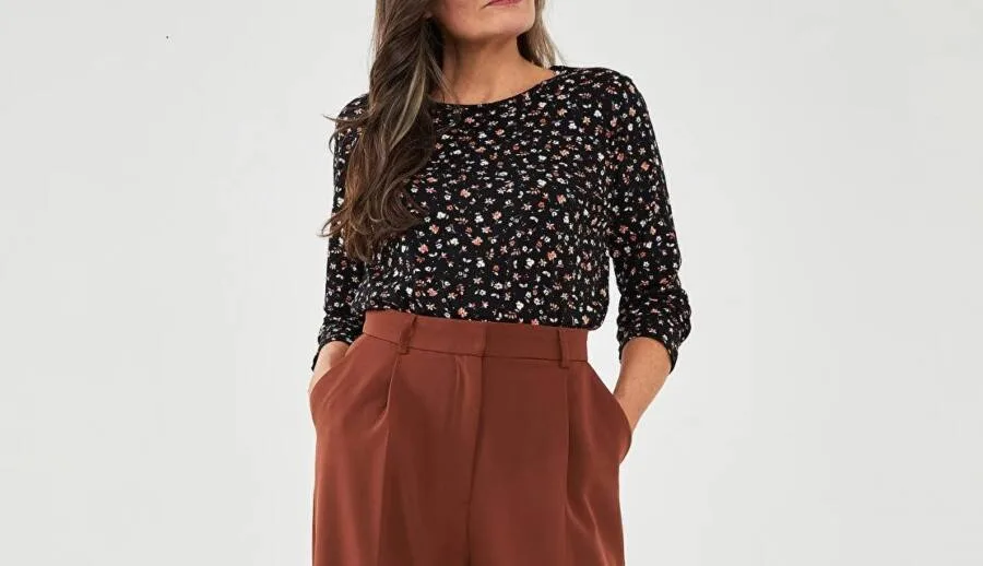 T-shirt IMPRIMÉ NOIR pour femme
