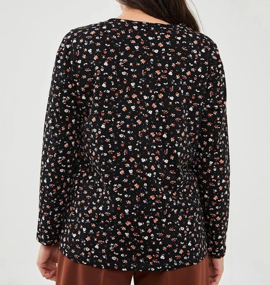 T-shirt IMPRIMÉ NOIR pour femme