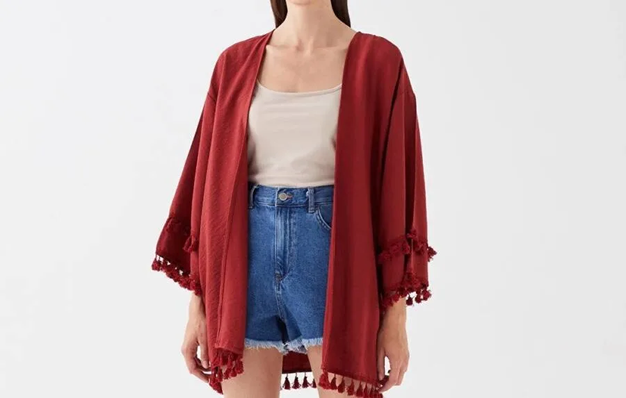 Kimono ROUGE pour femme