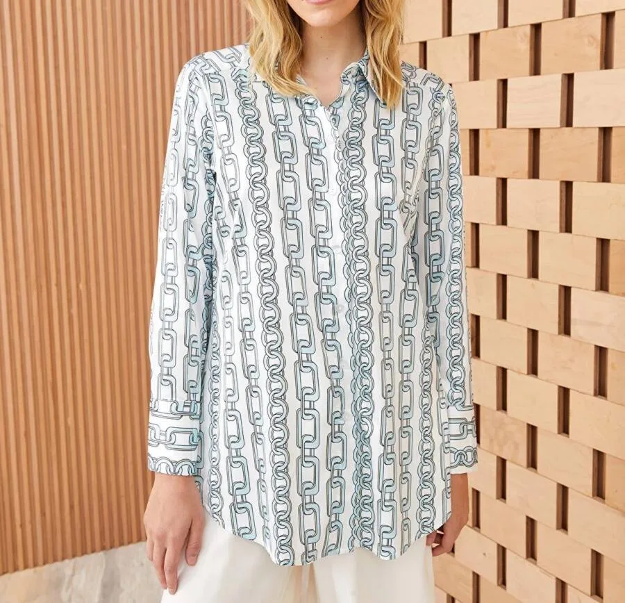Chemise Modest MELANGE DE TURQUOISE