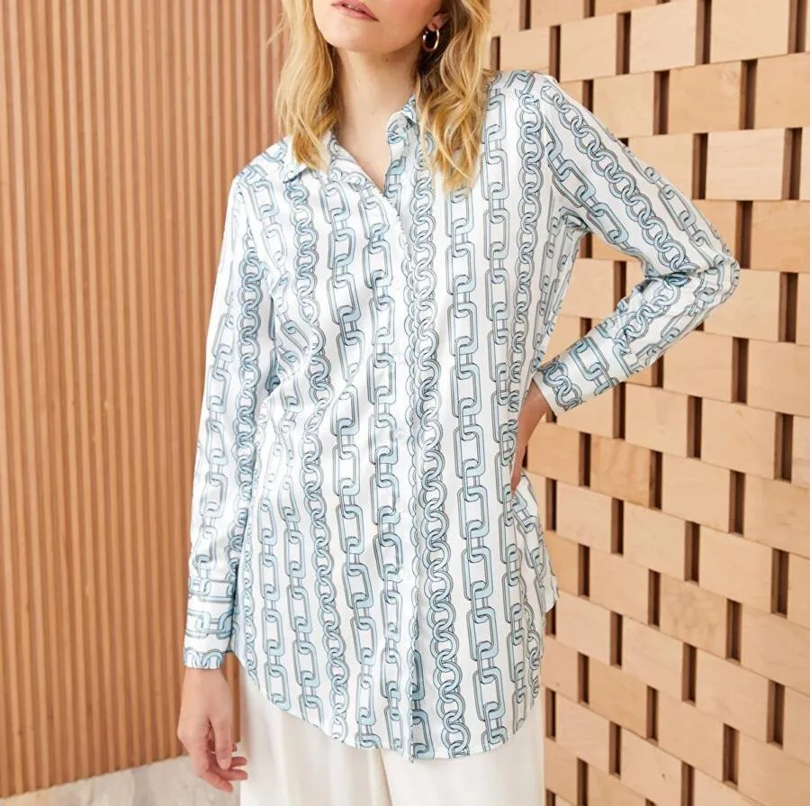 Chemise Modest MELANGE DE TURQUOISE