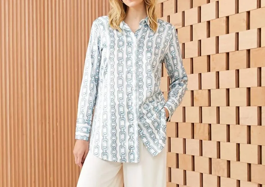 Chemise Modest MELANGE DE TURQUOISE