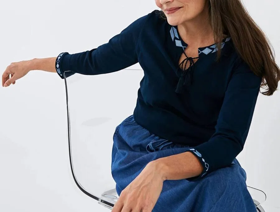 Blouse MARINE pour femme