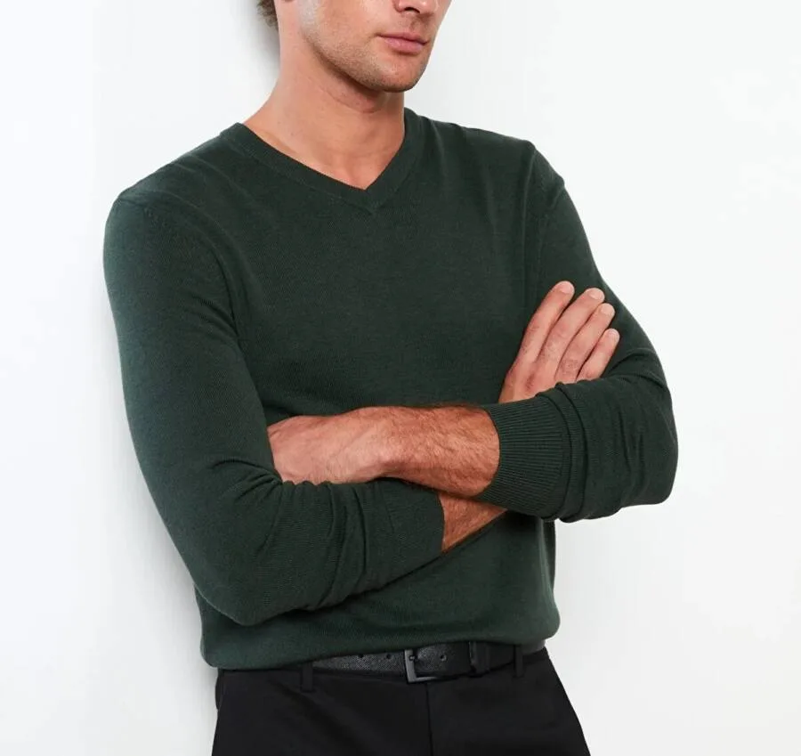 Pull Basic VERT pour homme