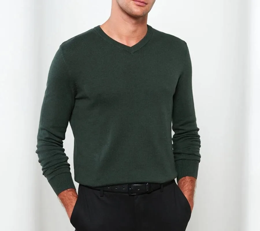 Pull Basic VERT pour homme