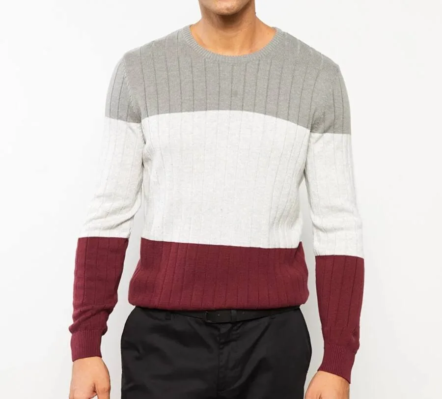 Pull ROUGE BORDEAUX pour hommes
