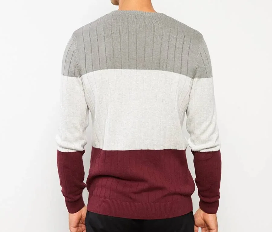 Pull ROUGE BORDEAUX pour hommes