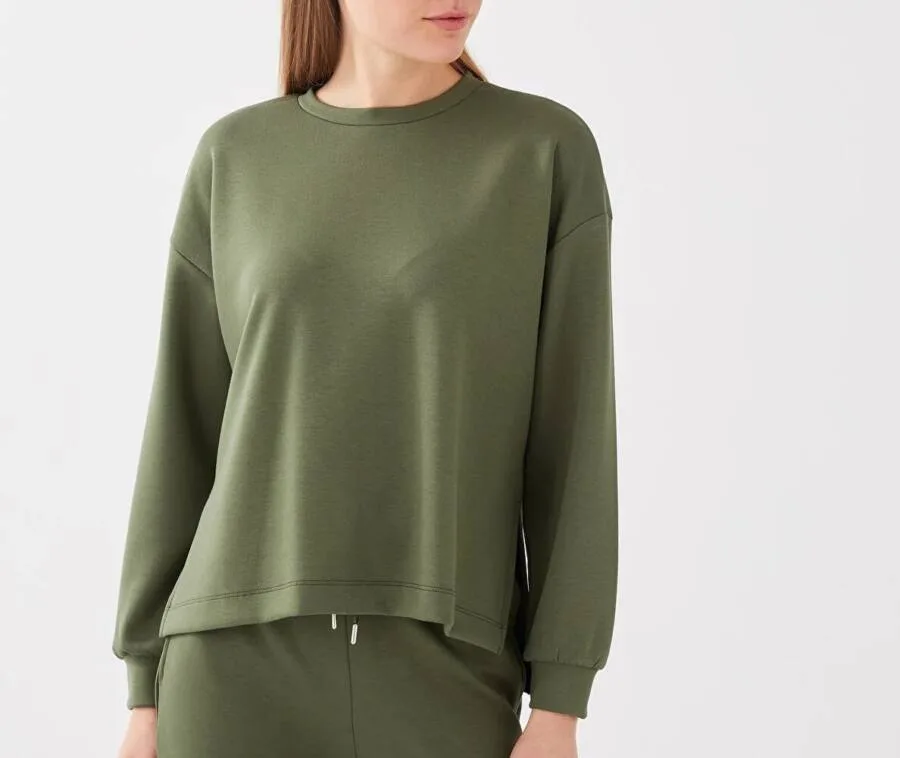 Sweat-shirt vert pour femmes