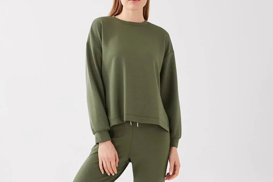 Sweat-shirt vert pour femmes