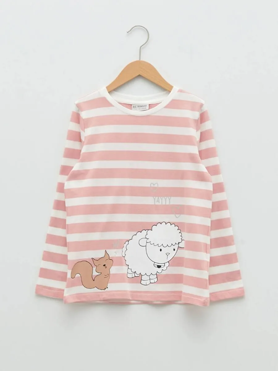 T-shirt rose pour fille