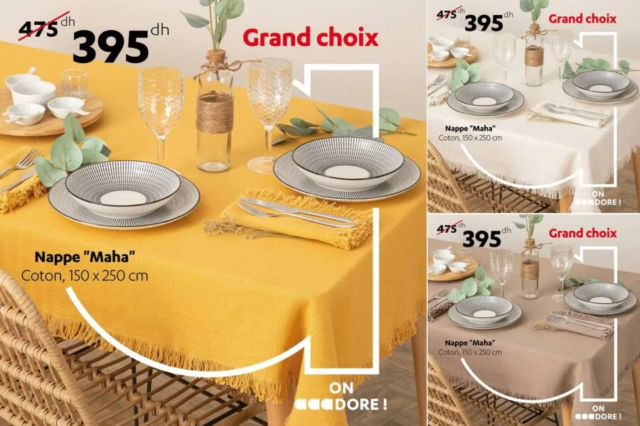 Nappe MAHA en Cotton 150x250cm