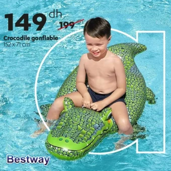 Crocodile gonflable 152x71cm BESTWAY