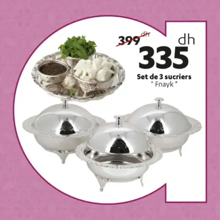 Set de 3 sucrier FNAYK