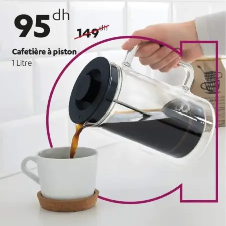Cafetière à piston 1 litre