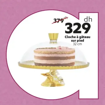 Cloche à gâteau sur pied 32cm