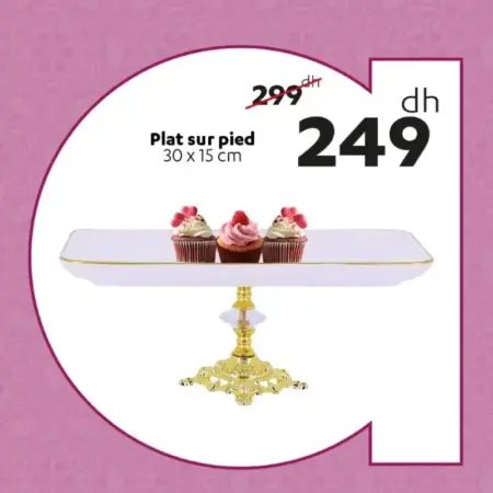 Plat sur pied 30x15cm