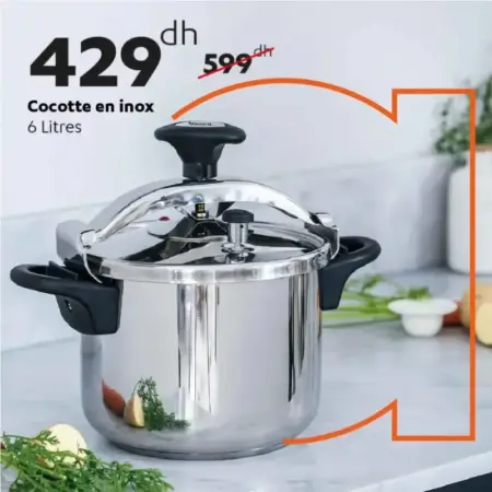 Cocotte en inox 6 litres