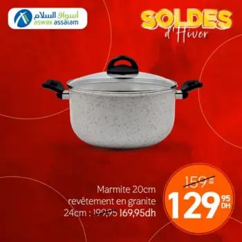 Offres en promotion chez Aswak Assalam Marmite 20cm revêtement en granite