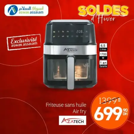 Friteuse sans huile Air Fryer 6.5 litres AZATECH