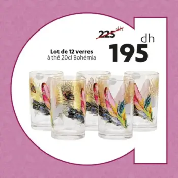 Lot de 12 verres à rhé 20cl BOHEMIA