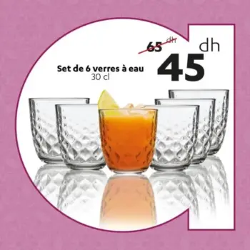 Set de 6 verres à eau 30cl