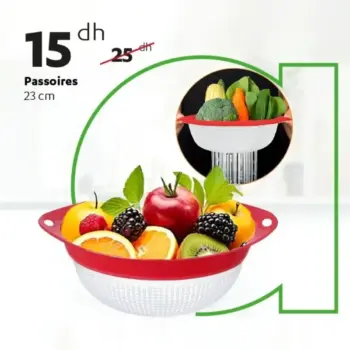 Passoires de 23cm diverses usages
