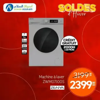 Machine à laver 7kg ZENYA