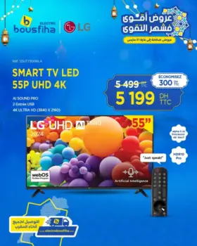 Smart TV 55 pouces 4K LG