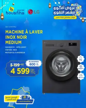 Machine à laver noir 9Kg LG