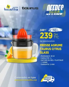 presse agrume 1 litre TAURUS CITRUS GLASS