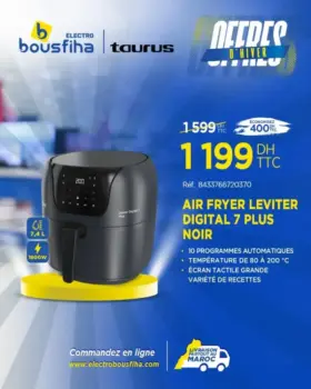 Air Fryer LEVITER digital 7 plus noir TAURUS