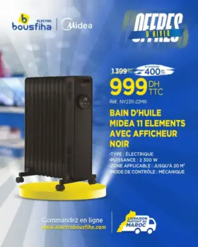 Bain d’huile 11 éléments noir MIDEA