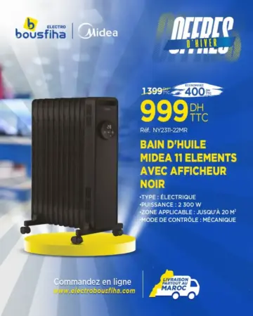 Bain d’huile 11 éléments noir MIDEA