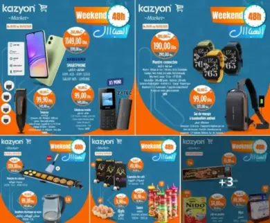 Offres Weekend 48h chez Kazyon Market Maroc Promo spéciales
