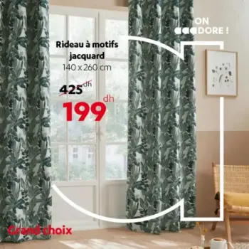 rideau jacquard 140x260cm