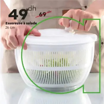 Essoreuse à salade en plastique 26cm