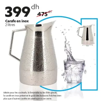 Carafe en inox 2 litres