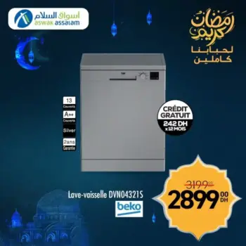 Lave vaisselle 13 couverts BEKO