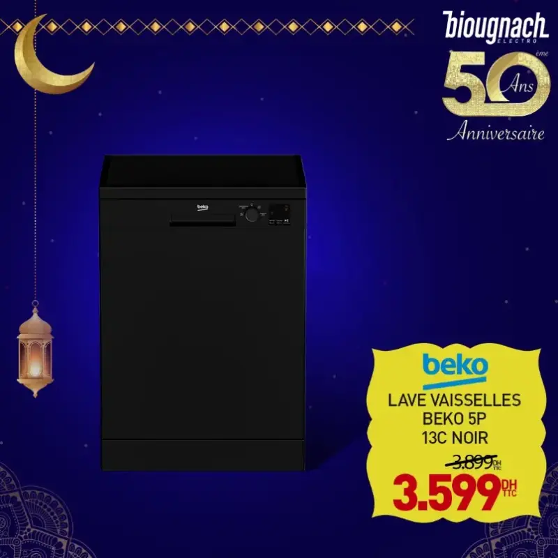 lave vaisselles 13 couverts noir BEKO