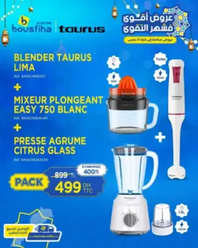 Trio TAURUS Bender LIMA + presse agrume + mixeur plongeant