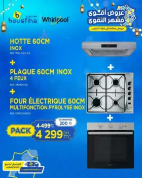Trio WHIRLPOOL Hotte + plaque + four