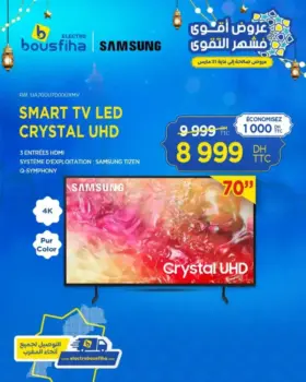 Smart TV CRYSTAL UHD 70 pouces SAMSUNG