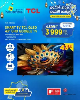 Smart TV TCL 43 pouces UHD