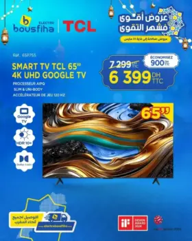 Smart TV TCL 65 pouces UHD