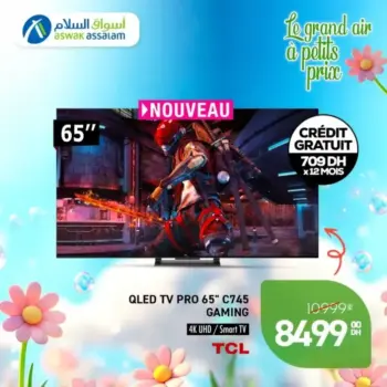 Smart TV QLED 65 pouces 4K UHD TCL