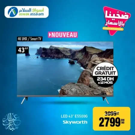 Smart TV SKYWORTH 43 pouces 4K UHD