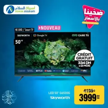 Smart TV SKYWORTH 50 pouces 4K UHD