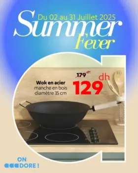 Wok en acier manche en bois 35cm